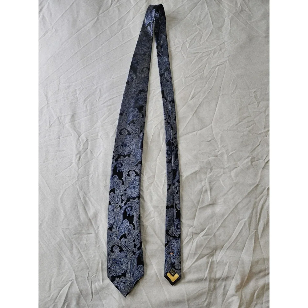 Donald Trump Tie Signature Collection Silk Gold‎ Bar Black Blue Gold